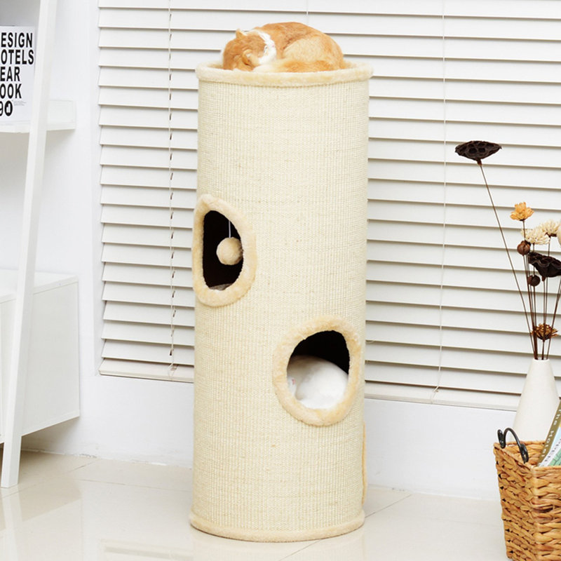 Pawhut 97cm Barrel Cat Tree & Reviews Wayfair.co.uk